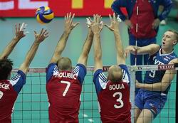 Мужская сборная России разгромила сборную Чехии в матче чемпионата Европы по волейболу