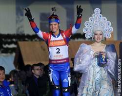 Вчера. Светлана Слепцова - победитель женского масс-старта биатлонной 