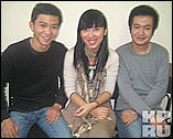 Китайцы Бай Вэйсян, Су Фэ и Мэн Сяньхуэй (слева направо) изучают в Барнауле русский язык
