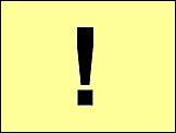 знак имеет форму квадрата желтого цвета, на котором изображен черный восклицательный знак