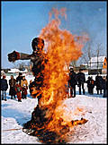 Кульминацией праздника в Бийске, по старинной традиции, станет сожжение чучела Зимы