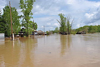 Наводнение на Алтае: вышедшую из берегов реку Чарыш возвращают в старое русло