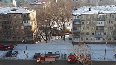 Пожар произошел в одном из домов Барнаула