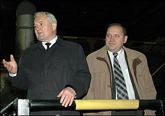13 октября 2006 г., Барнаул   Посещение В.Колгановым завода алюминиевого литья