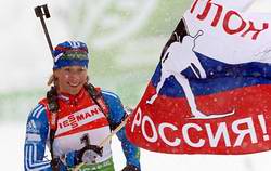 Россиянка Ольга Зайцева выиграла биатлонную гонку преследования в Хохфильцене