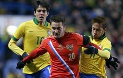 Сборная России по футболу сыграла вничью с бразильцами в товарищеском матче