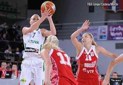 Женская сборная России в своем втором матче чемпионата Европы по баскетболу уступила сборной Литвы