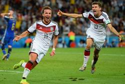 ЧМ-2014. Германия - Аргентина - 1:0 (д.в.). 113-я минута. Только что Марио Гетце (№19) забил золотой гол