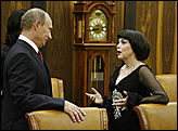 Владимир Путин и Мирей Матье 