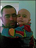 Настя Кукушкина с папой, фото с моб. телефона