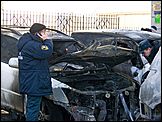 в Барнауле сгорели автомобили