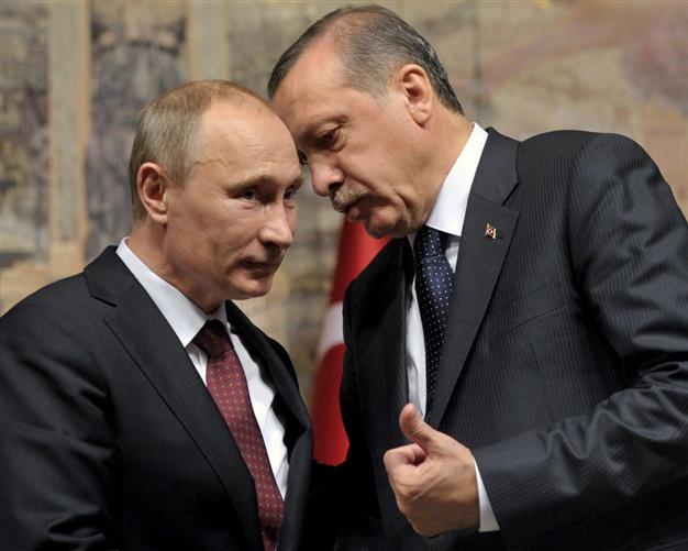 Президенты РФ и Турции Владимир Путин и Реджеп Тайип Эрдоган 