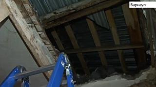 В барнаульском многоквартирном доме №51 на улице Профинтерна в одной из комнат обрушился потолок / Фото: katun24.ru