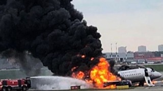 Пожар в аэропорту Шереметьево/ Фото: кадр Пятый канал
