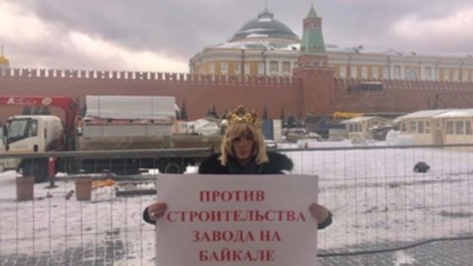 Зверев опубликовал фото своего одиночного пикета на Красной площади / Фото: instagram.com/zverevsuperstar