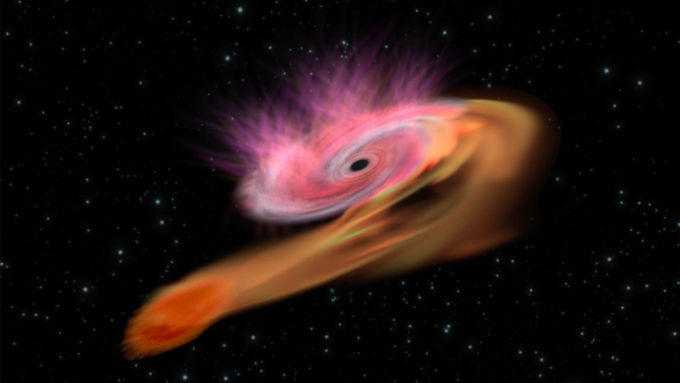 Крупная черная дыра появилась после столкновения двух галактик / Фото: inshe.tv
