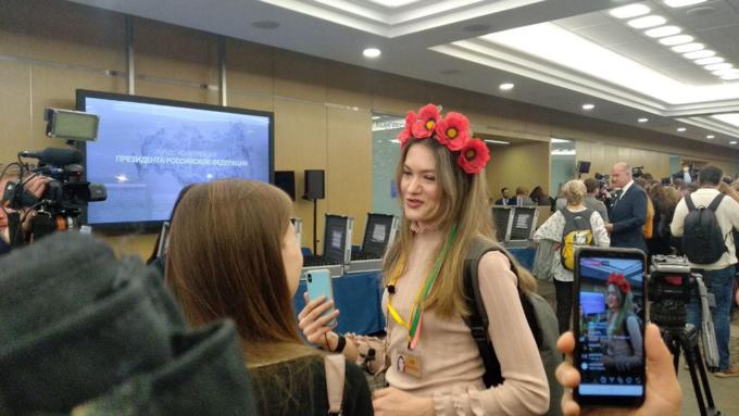 Подготовка к пресс-конференции с Путиным / Фото: amic.ru / Елена Маслова