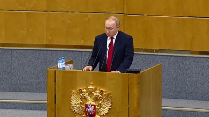 Выступление Владимира Путина в Госдуме / Фото: скриншот