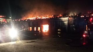 Пожар на бывшей спичечной фабрике / Фото: amic.ru