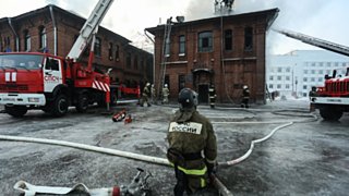 Тушение пожара в "Доме афганцев", 2018 год / Фото: из архива amic.ru