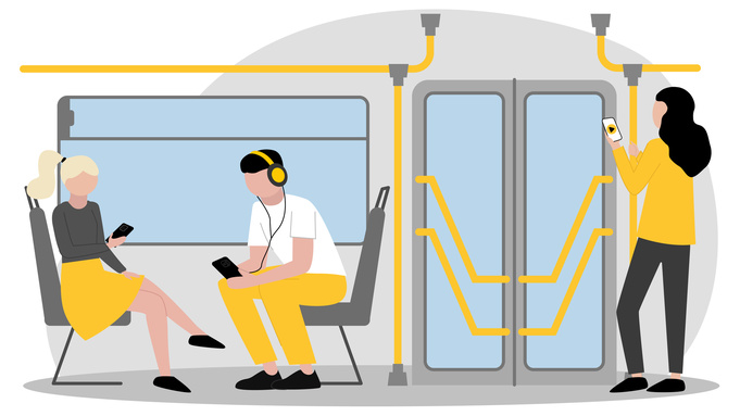 Использование мобильного интернета в транспорте / Фото: билайн