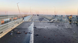 Крымский мост после ЧП 17 июля / Фото: t.me/bazabazon