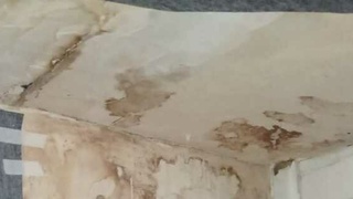 Потолок в квартире дома на ул. Антона Петрова, 216/ Фото предоставлено жителями 