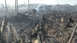 Последствия пожара на складе "Энергии Маркет"/ Фото: предоставлено  "Мартикой"