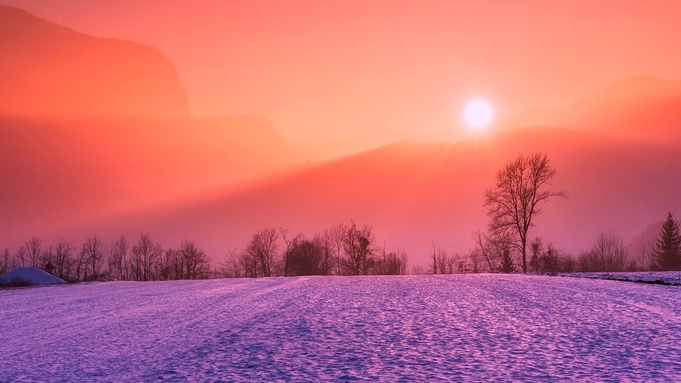 Красивый зимний закат / Фото: pixabay.com
