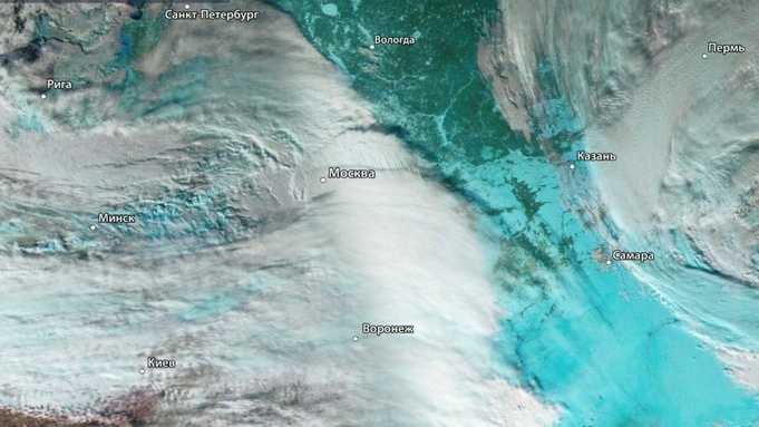 Снимок циклона "Ольга" из космоса / Фото: Телеграм-канал Роскомоса