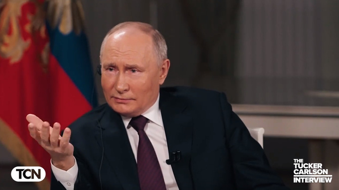 Владимир Путин на интервью у Такера Карлсона / Фото: скриншот из видео