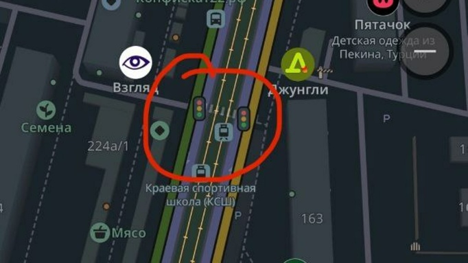 Светофор на улице Северо-Западной / Изображение: Barnaul 22