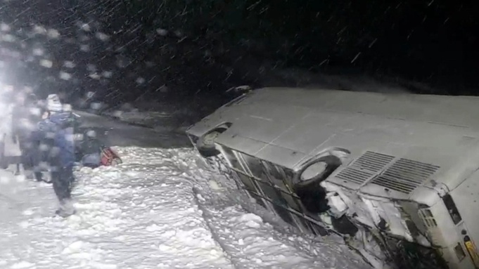 ДТП с автобусом / Фото: МЧС России по Республике Алтай