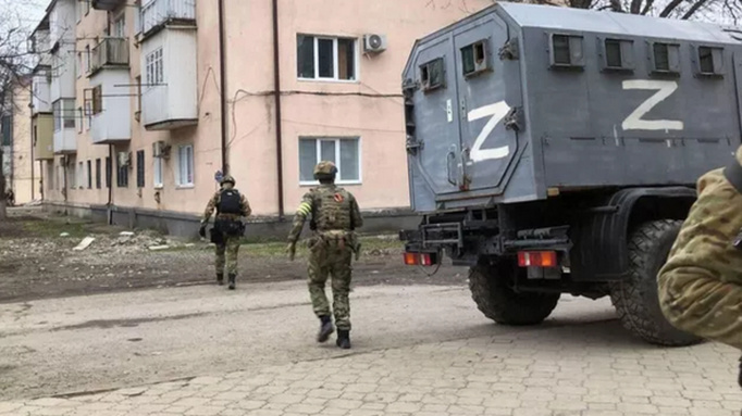 Кадр с места боев в Карабулаке / Фото из соцсетей