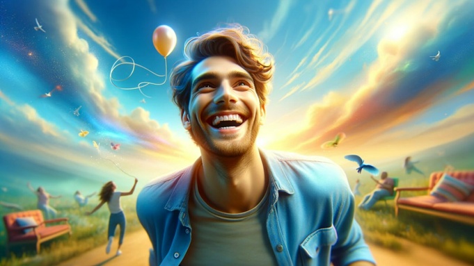 Счастливый человек / Иллюстрация: создана Ghat GPT 4.0 для amic.ru 