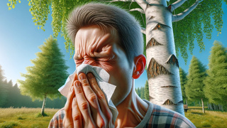Человек с аллергией / иллюстрация подготовлена с помощью нейросети 