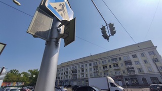Фото: светофор в городе Барнауле 