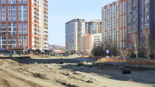 Строительство дороги на улице 65 лет Победы / Фото Михаила Полубедова, 