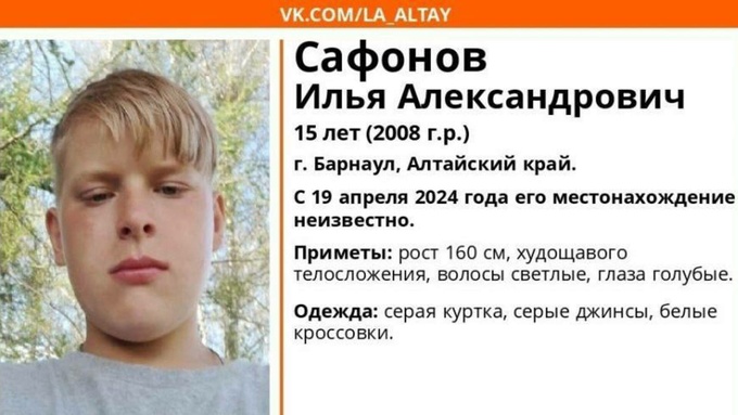 Ориентировка / Фото: "ЛизаАлерт"  