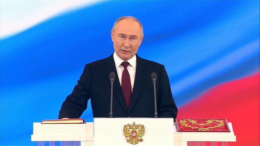 Владимир Путин на инаугурации / Фото: с трансляции инаугурации президента