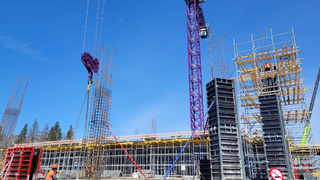 Конструкции первого этажа нового терминала / Фото: пресс-служба Минтранса Алтайского края