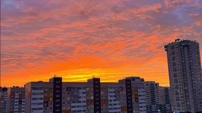 Закат в Барнауле / Фото: "Инцидент Барнаул"