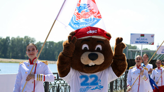 Медведь на "Алтайской регате" / Фото: Алина Богомолова / amic.ru