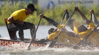 Гребля / Фото: Всеволод Клещев, источник &ndash; сайт "Алтайский спорт"