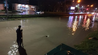 Затопленная улица в Барнауле / Фото: t.me/barnaul_org