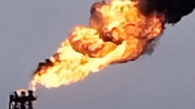 Пожар на Омском НПЗ / Фото: "Инцидент Омск"