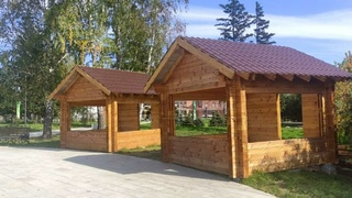 Беседки в парке "Центральный" / Фото: t.me/barnaul_org