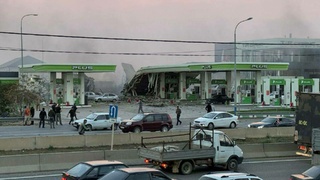 Место происшествия до повторного взрыва / Фото: ЧП Дагестан