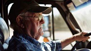 Пожилой мужчина, управляющий техникой / Фото: freepik.com