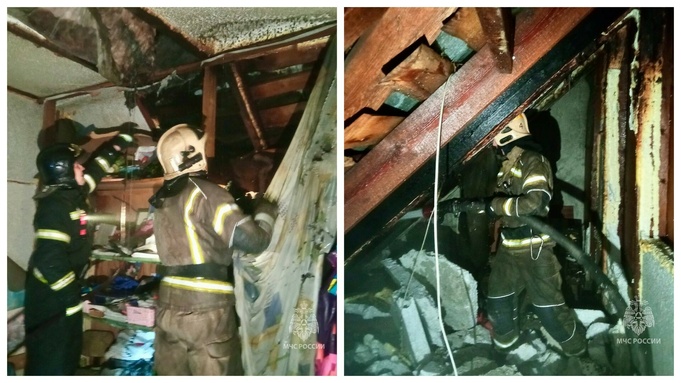 Пожар / Фото: МЧС Алтайского края